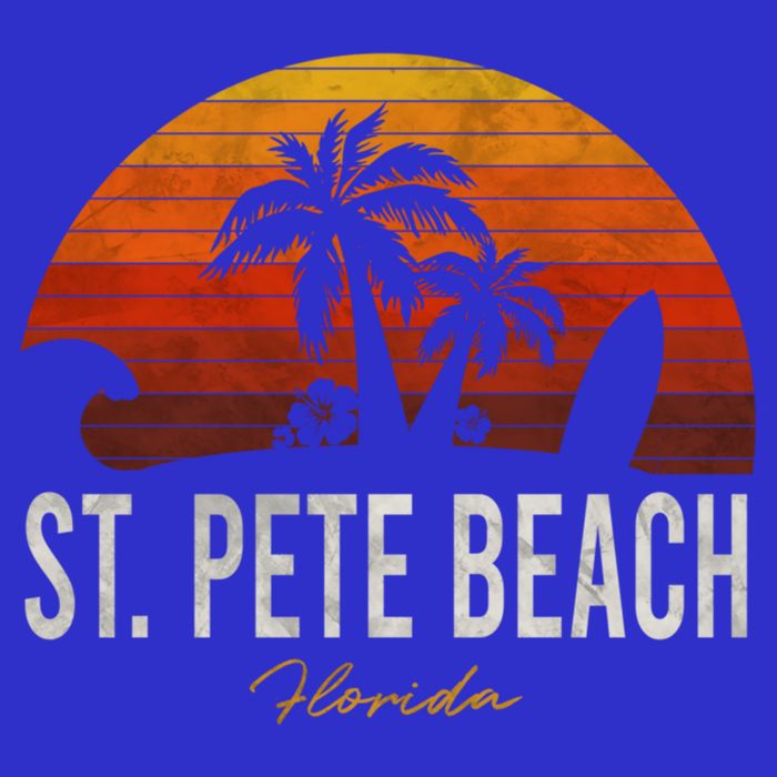 St Pete Beach Florida Fl Palms Vacation Surf Sunset Gift 16 in Basic Backpack