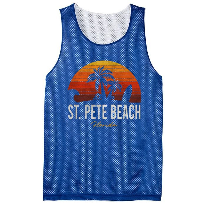 St Pete Beach Florida Fl Palms Vacation Surf Sunset Gift Mesh Reversible Basketball Jersey Tank