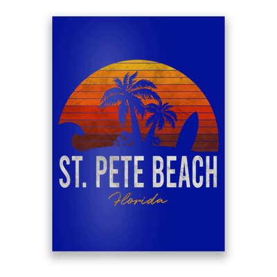 St Pete Beach Florida Fl Palms Vacation Surf Sunset Gift Poster