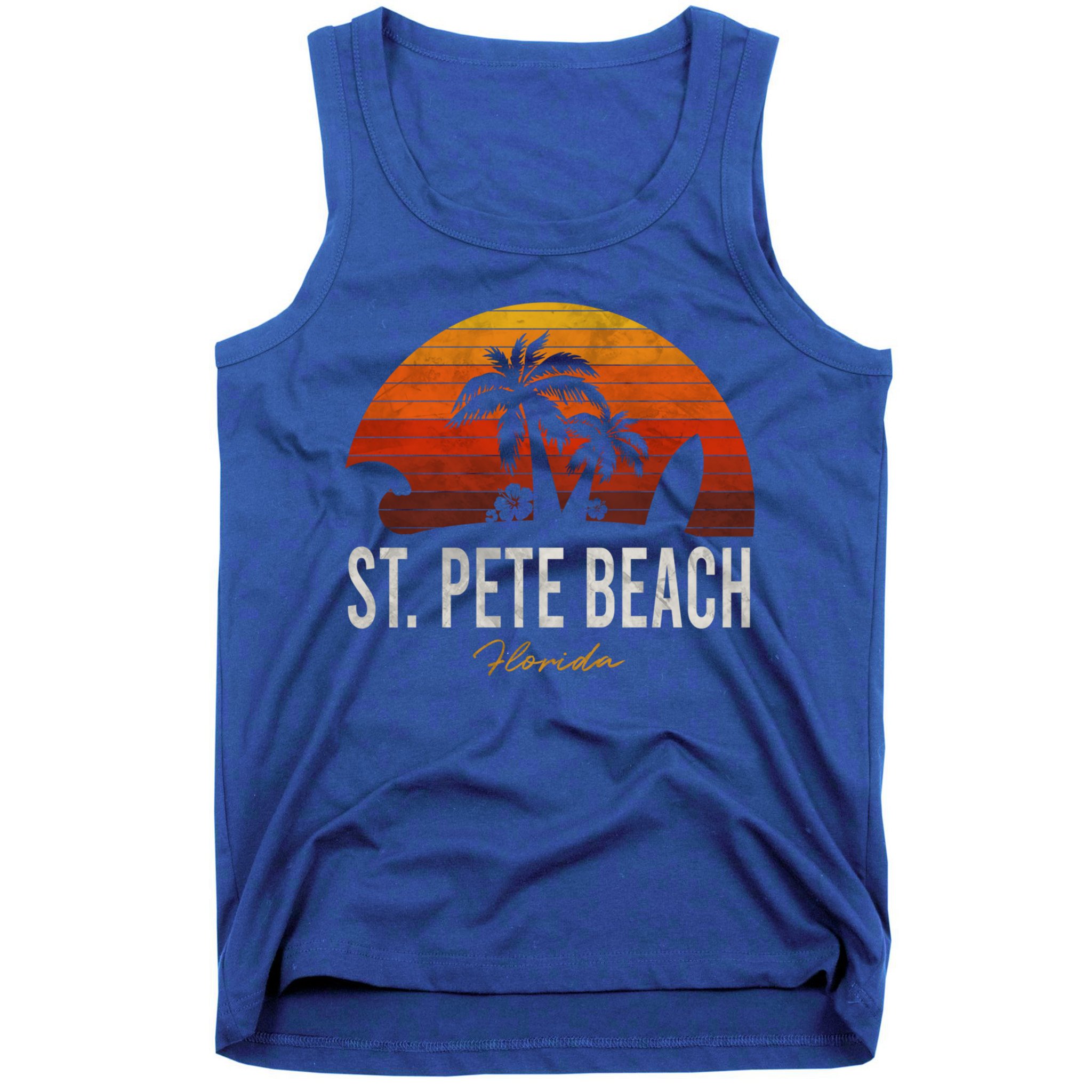 St Pete Beach Florida Fl Palms Vacation Surf Sunset Gift Tank Top