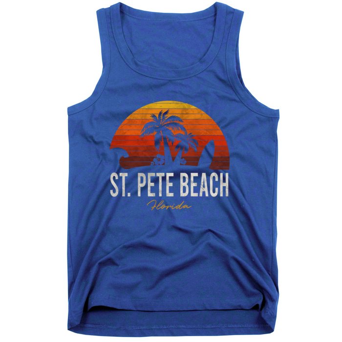 St Pete Beach Florida Fl Palms Vacation Surf Sunset Gift Tank Top