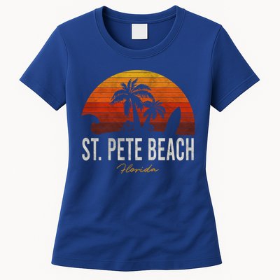 St Pete Beach Florida Fl Palms Vacation Surf Sunset Gift Womens T-Shirt