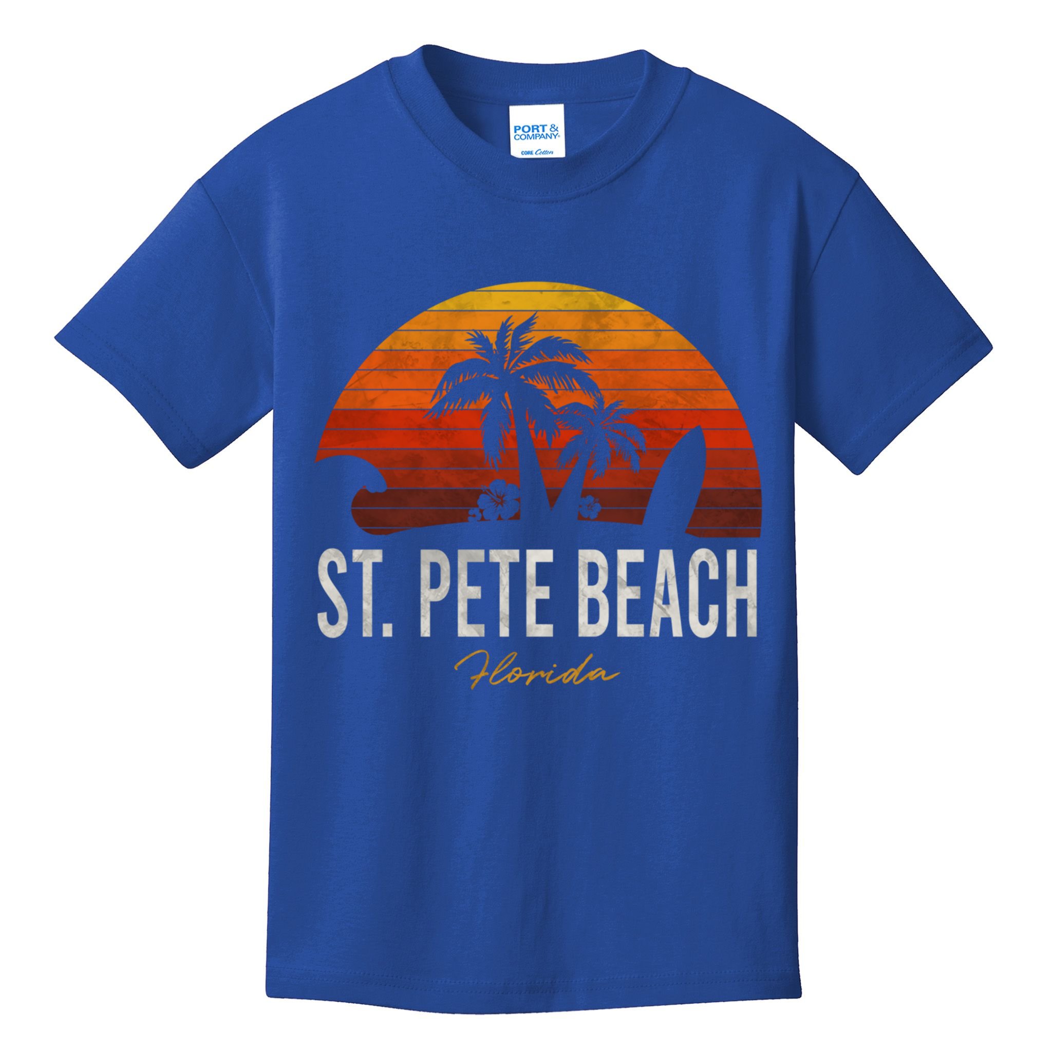 St Pete Beach Florida Fl Palms Vacation Surf Sunset Gift Kids T-Shirt