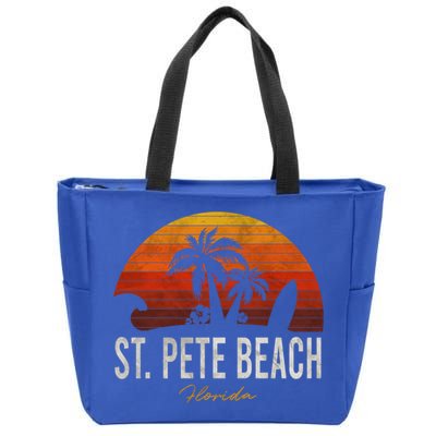 St Pete Beach Florida Fl Palms Vacation Surf Sunset Gift Zip Tote Bag