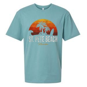 St Pete Beach Florida Fl Palms Vacation Surf Sunset Gift Sueded Cloud Jersey T-Shirt