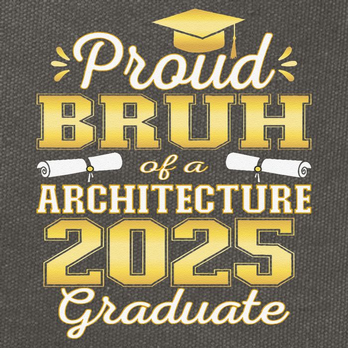 Super Proud Bruh of 2025 Architecture Graduate Family Cotton Canvas Backpack