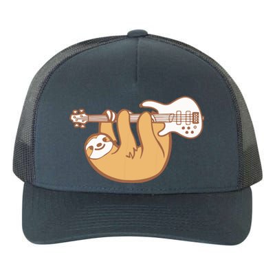 Sloth Playing Bass Guitar Slow Jam Funny Sloth Lover Yupoong Adult 5-Panel Trucker Hat