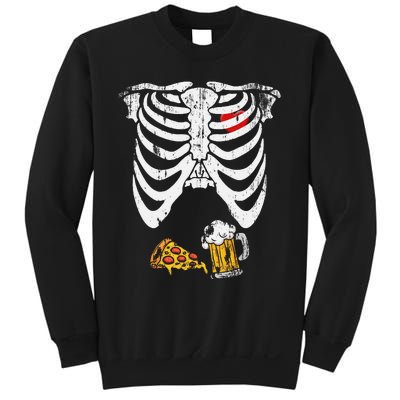 Skeleton Pregnancy B.Eer Pizza Xray Halloween Sweatshirt