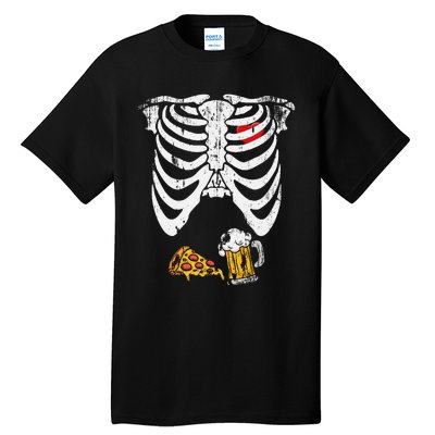 Skeleton Pregnancy B.Eer Pizza Xray Halloween Tall T-Shirt