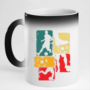 Soccer Player Boy Men 11oz Black Color Changing Mug