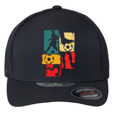 Soccer Player Boy Men Flexfit Unipanel Trucker Cap