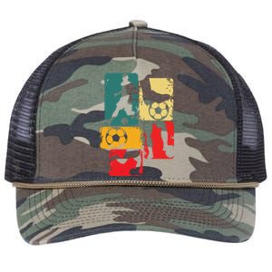 Soccer Player Boy Men Retro Rope Trucker Hat Cap