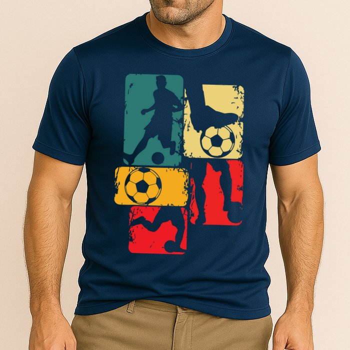 Soccer Player Boy Men Cooling Performance Crew T-Shirt