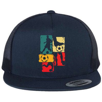 Soccer Player Boy Men Flatbill Hat