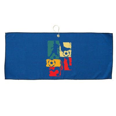 Soccer Player Boy Men Large Microfiber Waffle Golf Towel