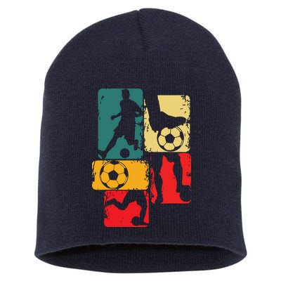 Soccer Player Boy Men Short Acrylic Beanie