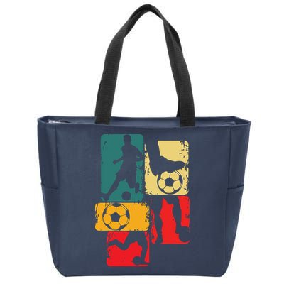 Soccer Player Boy Men Zip Tote Bag
