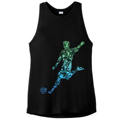 Soccer Player Boy Men Ladies PosiCharge Tri-Blend Wicking Tank