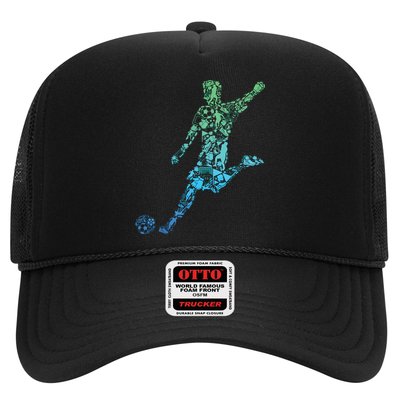 Soccer Player Boy Men Trucker Hat