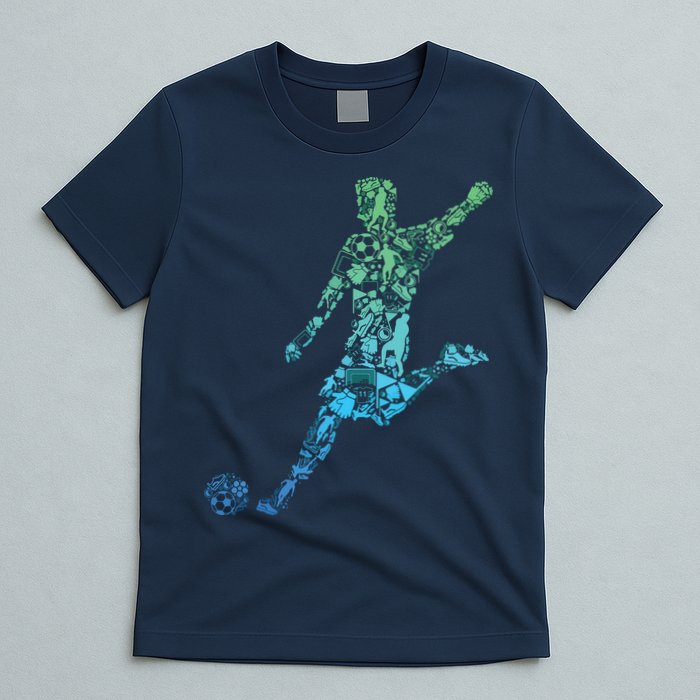 Soccer Player Boy Men T-Shirt