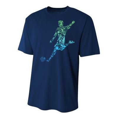 Soccer Player Boy Men Youth Performance Sprint T-Shirt