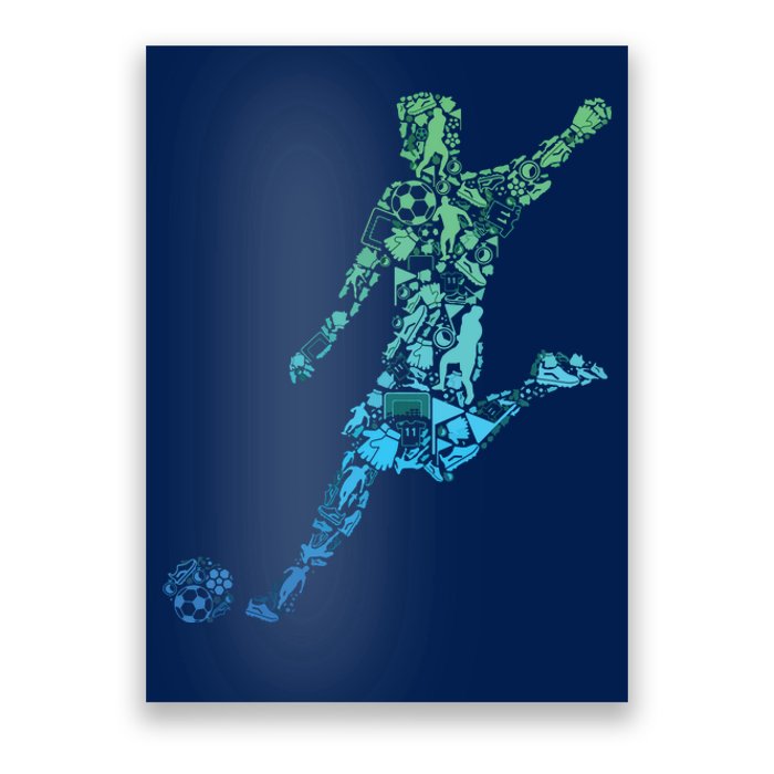 Soccer Player Boy Men Poster