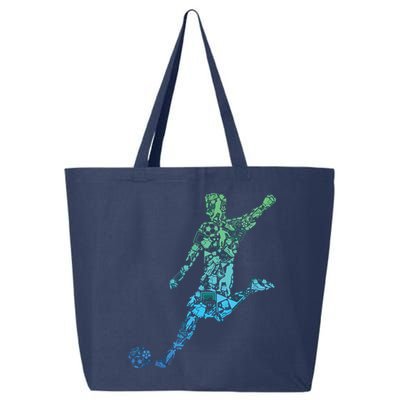 Soccer Player Boy Men 25L Jumbo Tote