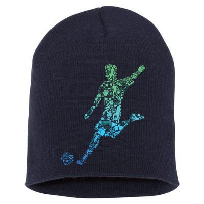 Soccer Player Boy Men Short Acrylic Beanie