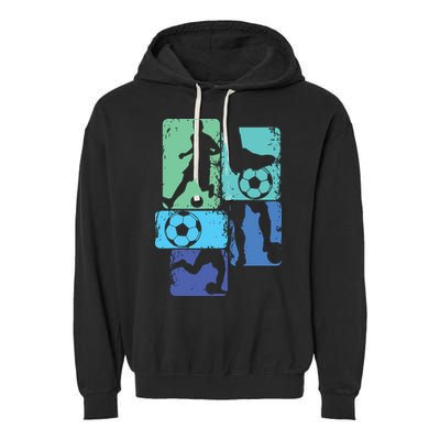 Soccer Player Boy Garment-Dyed Fleece Hoodie