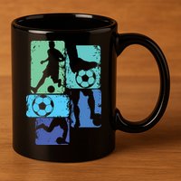 Soccer Player Boy 11oz C Handle Ceramic Mug
