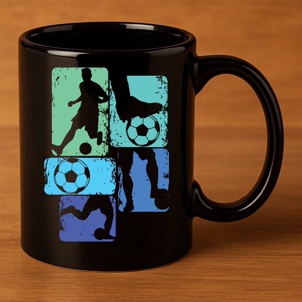 Soccer Player Boy 11oz C Handle Ceramic Mug