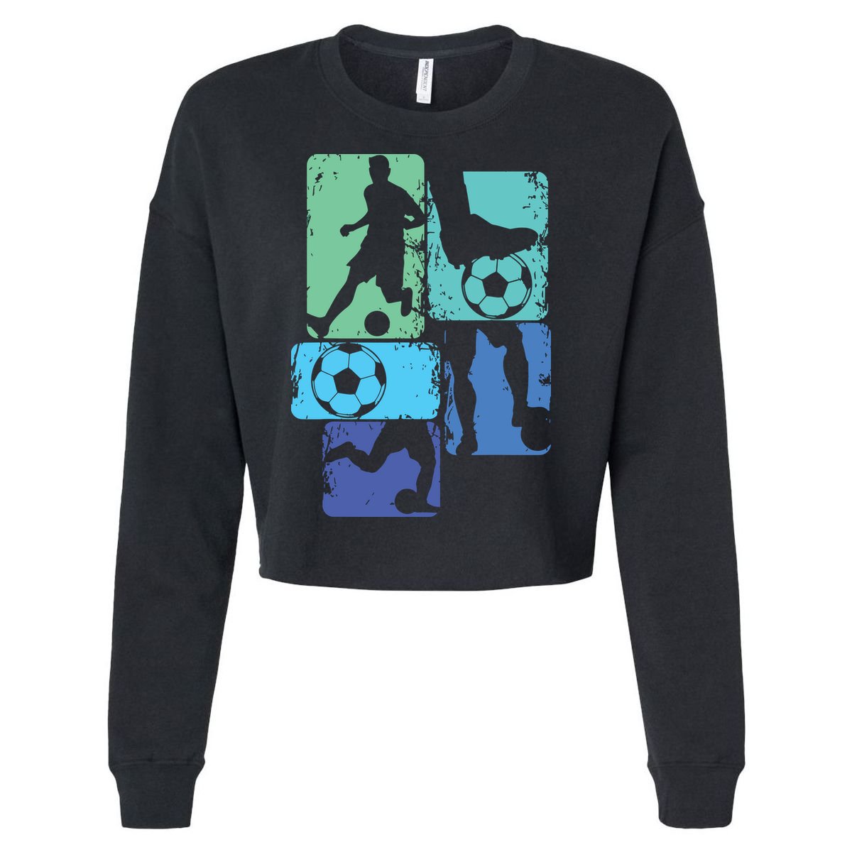 Soccer Player Boy Cropped Pullover Crew