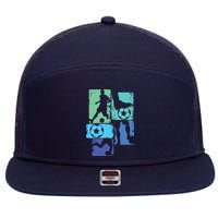 Soccer Player Boy 7 Panel Mesh Trucker Snapback Hat