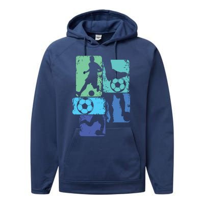 Soccer Player Boy Performance Fleece Hoodie