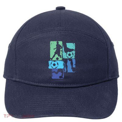 Soccer Player Boy 7-Panel Snapback Hat