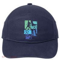 Soccer Player Boy 7-Panel Snapback Hat