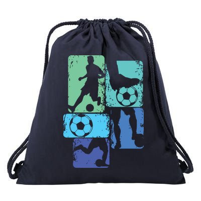 Soccer Player Boy Drawstring Bag