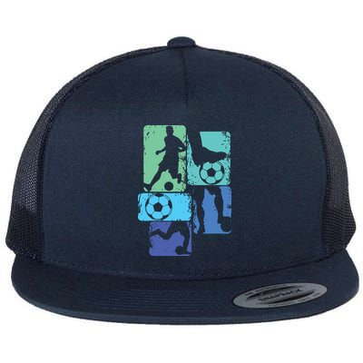 Soccer Player Boy Flatbill Hat