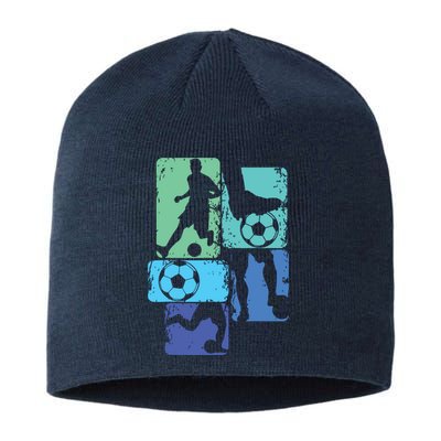 Soccer Player Boy Sustainable Beanie