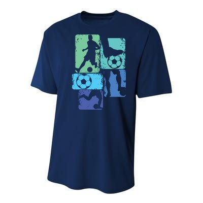 Soccer Player Boy Youth Performance Sprint T-Shirt