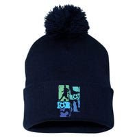 Soccer Player Boy Pom Pom 12in Knit Beanie