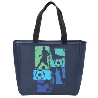 Soccer Player Boy Zip Tote Bag