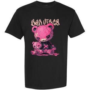 Stitched Plush Bear Cute Gothic Garment-Dyed Heavyweight T-Shirt