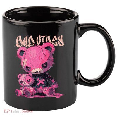 Stitched Plush Bear Cute Gothic 11oz C Handle Ceramic Mug