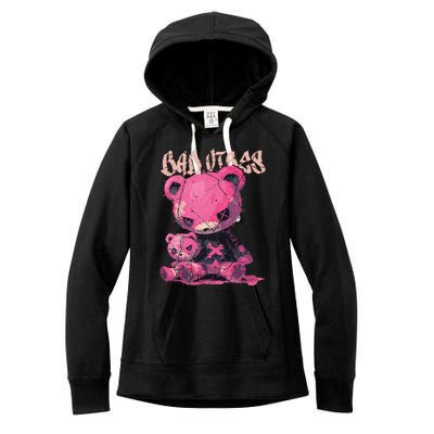 Stitched Plush Bear Cute Gothic Women's Fleece Hoodie