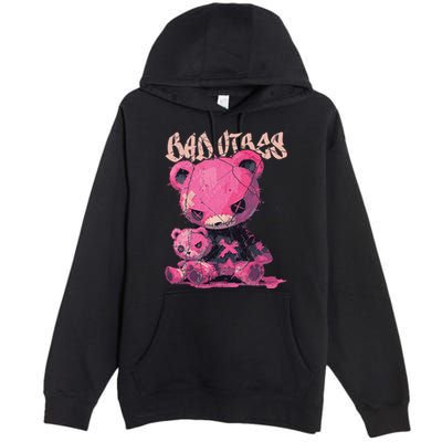 Stitched Plush Bear Cute Gothic Premium Pullover Hoodie
