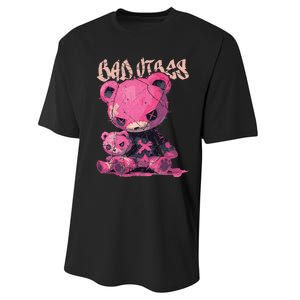 Stitched Plush Bear Cute Gothic Performance Sprint T-Shirt