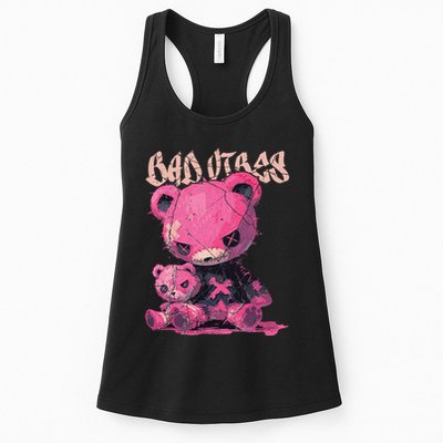 Stitched Plush Bear Cute Gothic Womens Tank Top