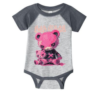 Stitched Plush Bear Cute Gothic Infant Baby Jersey Bodysuit
