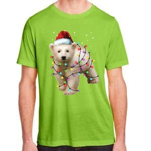 Santa Polar Bear Christmas Bear Lover Gift Adult ChromaSoft Performance T-Shirt